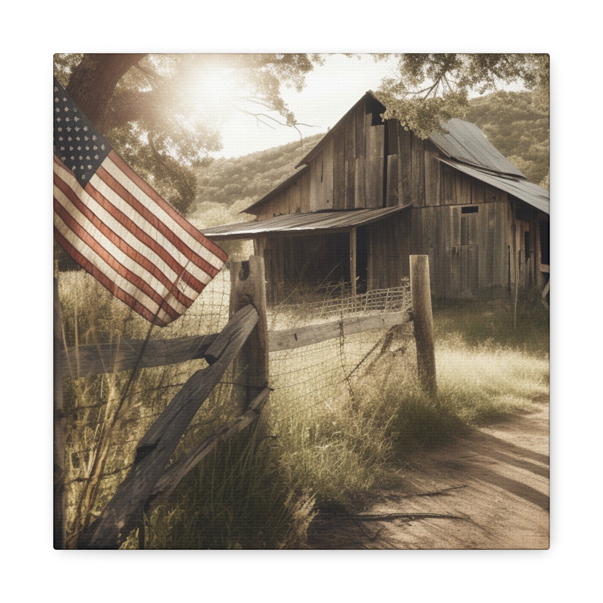 "Rustic American Farm" Wall Art - Weave Got Gifts - Unique Gifts You Won’t Find Anywhere Else!