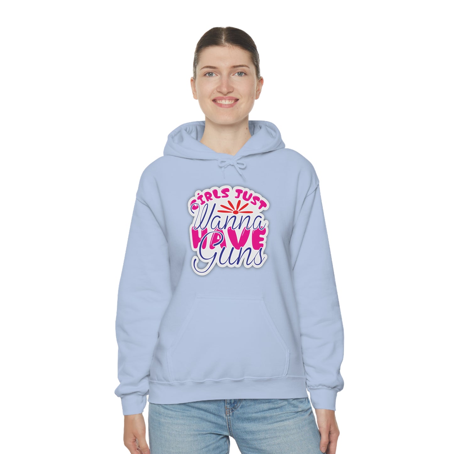 "Girls Just Wanna Have Guns" Hooded Sweatshirt - Weave Got Gifts - Unique Gifts You Won’t Find Anywhere Else!
