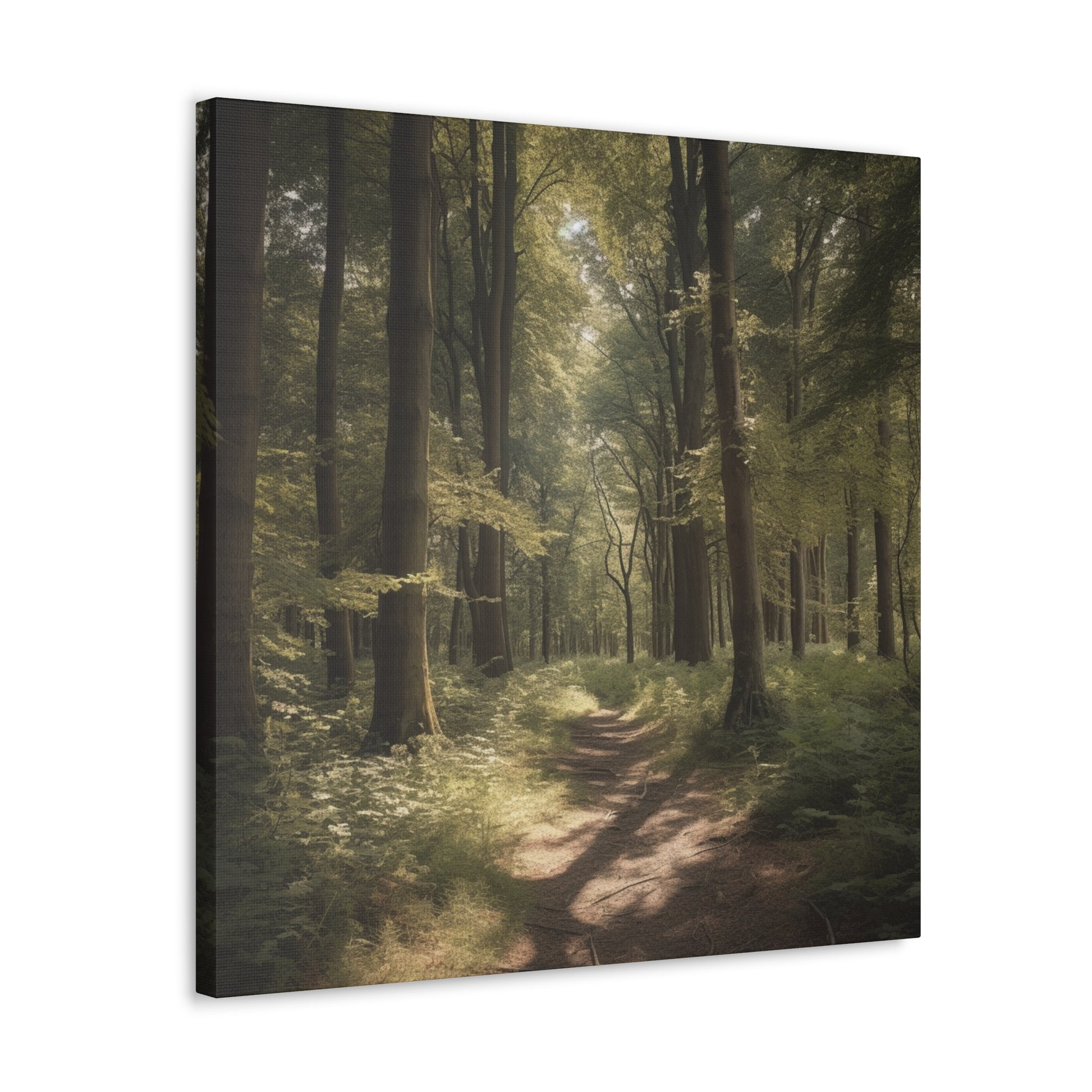Nature-inspired woodland canvas print for a cozy and calming atmosphere
