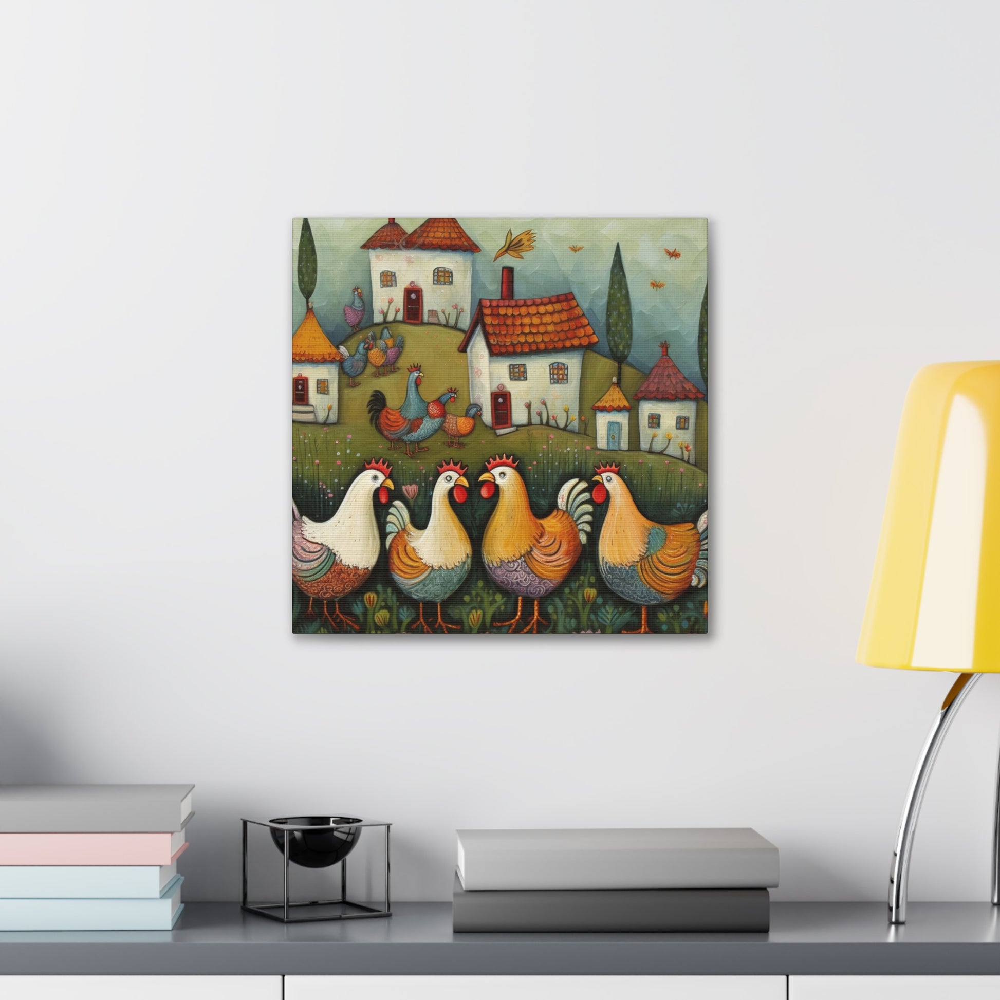 "Vintage Chicken Art" Wall Art - Weave Got Gifts - Unique Gifts You Won’t Find Anywhere Else!