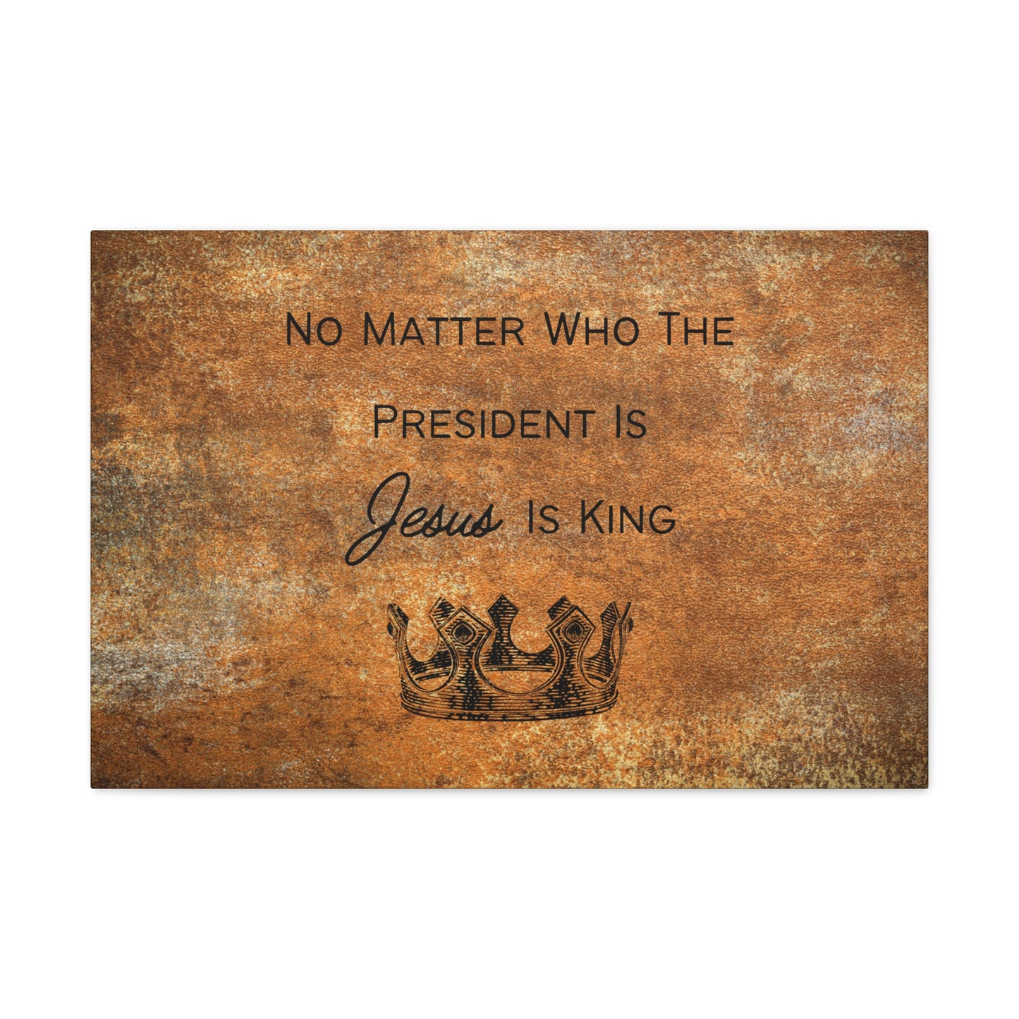 Inspirational 'Jesus Is King' wall decor for indoor use.