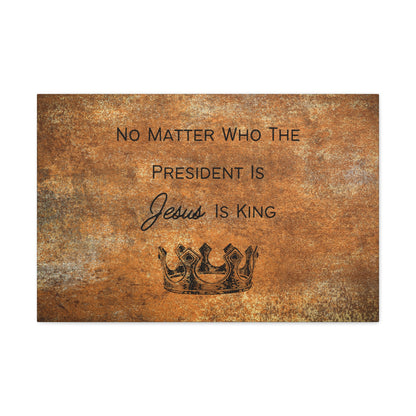 Inspirational 'Jesus Is King' wall decor for indoor use.