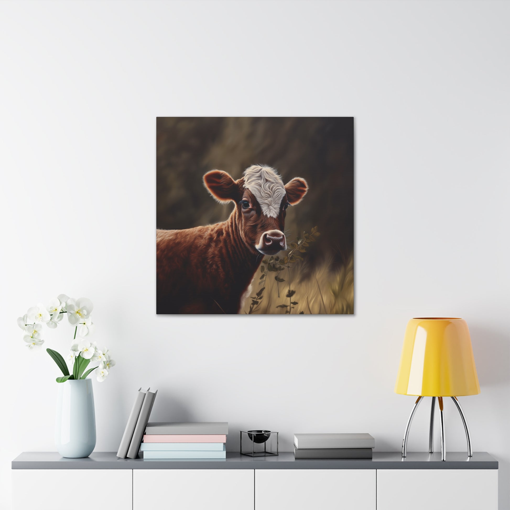 "Brown & White Baby Cow" Wall Art - Weave Got Gifts - Unique Gifts You Won’t Find Anywhere Else!