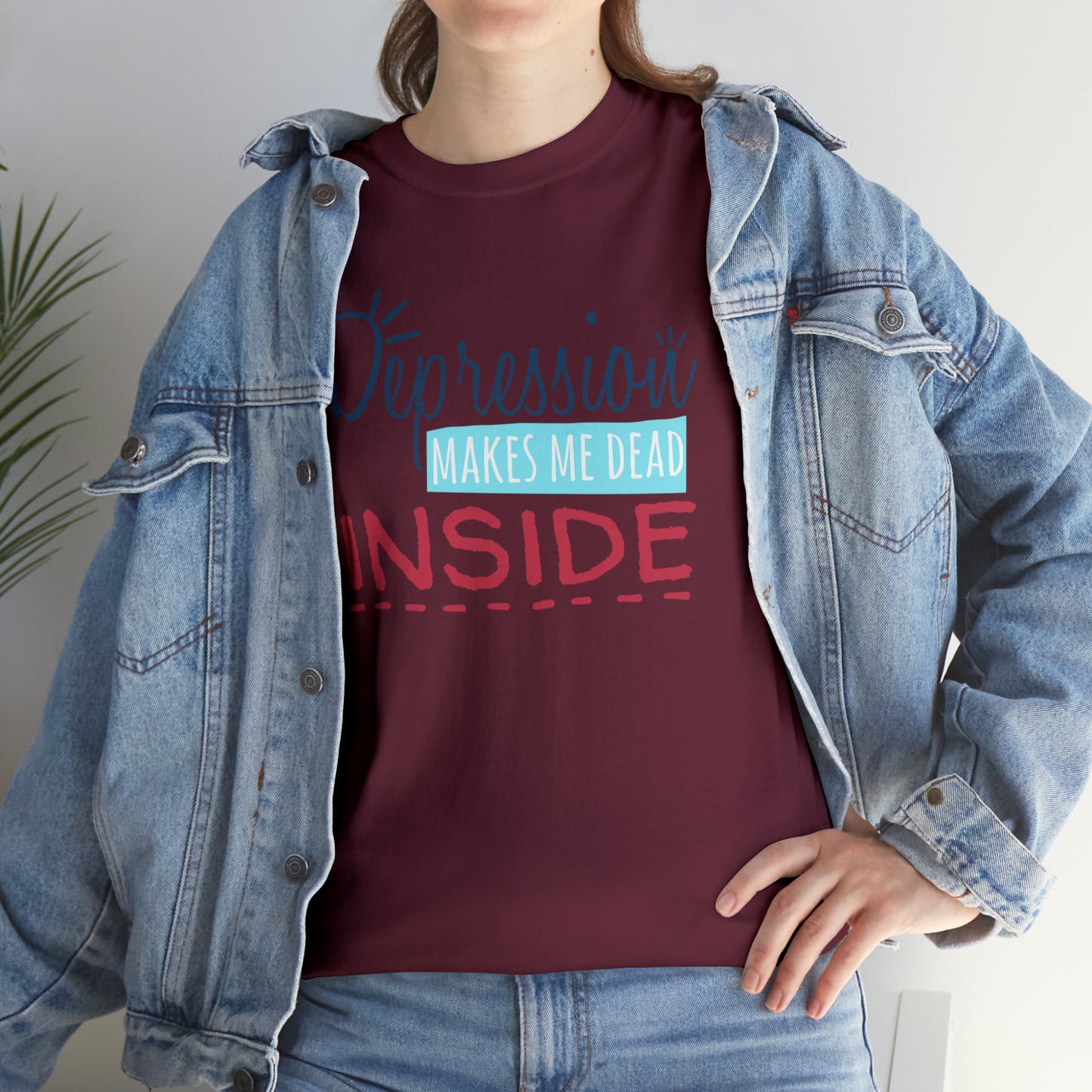 "Depression Makes Me Dead Inside" T-Shirt - Weave Got Gifts - Unique Gifts You Won’t Find Anywhere Else!