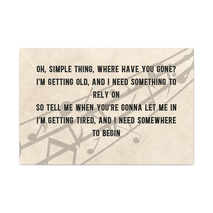 Music-inspired wall art with customizable song lyrics.
