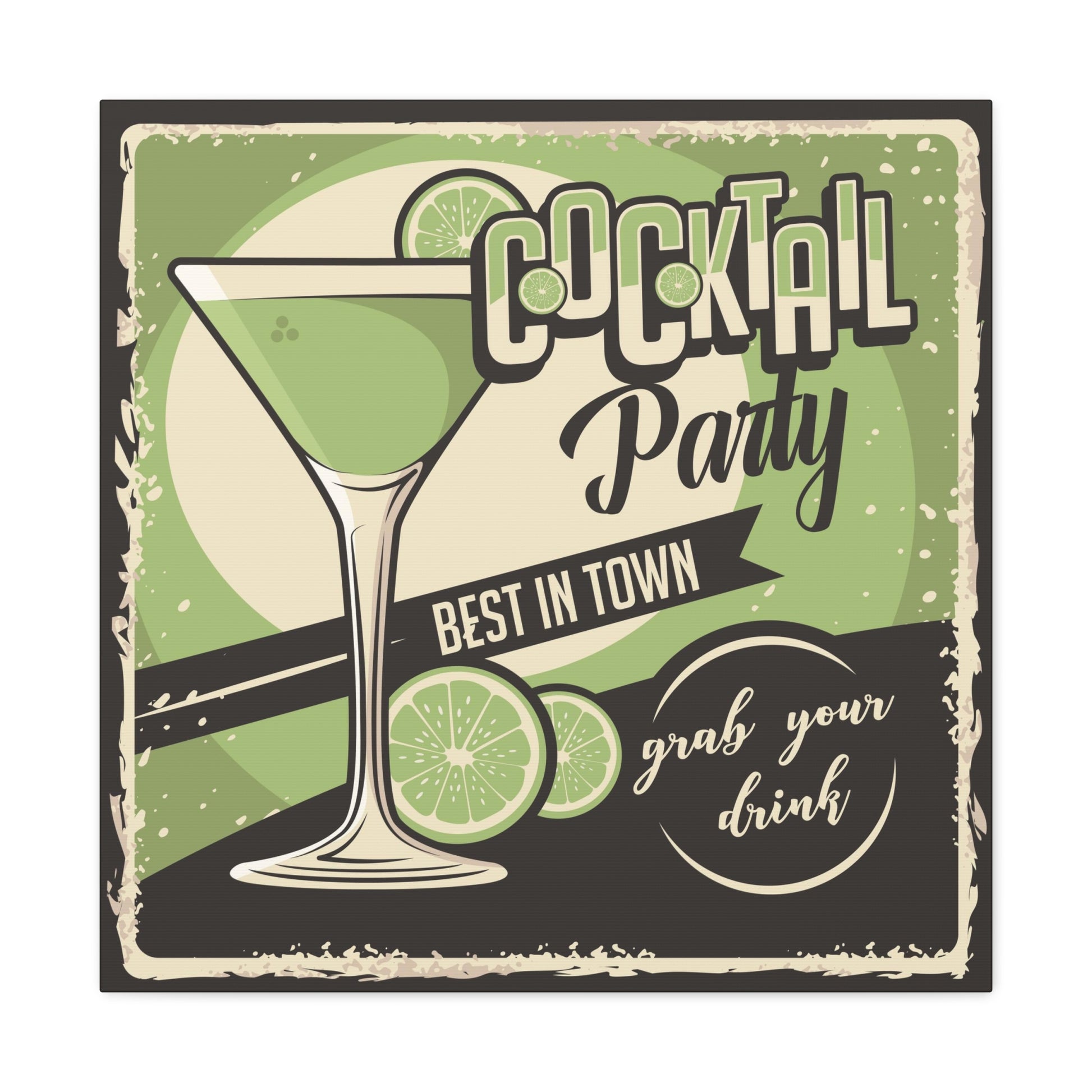 Classic bar sign-style cocktail artwork for mixologists
