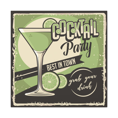 Classic bar sign-style cocktail artwork for mixologists
