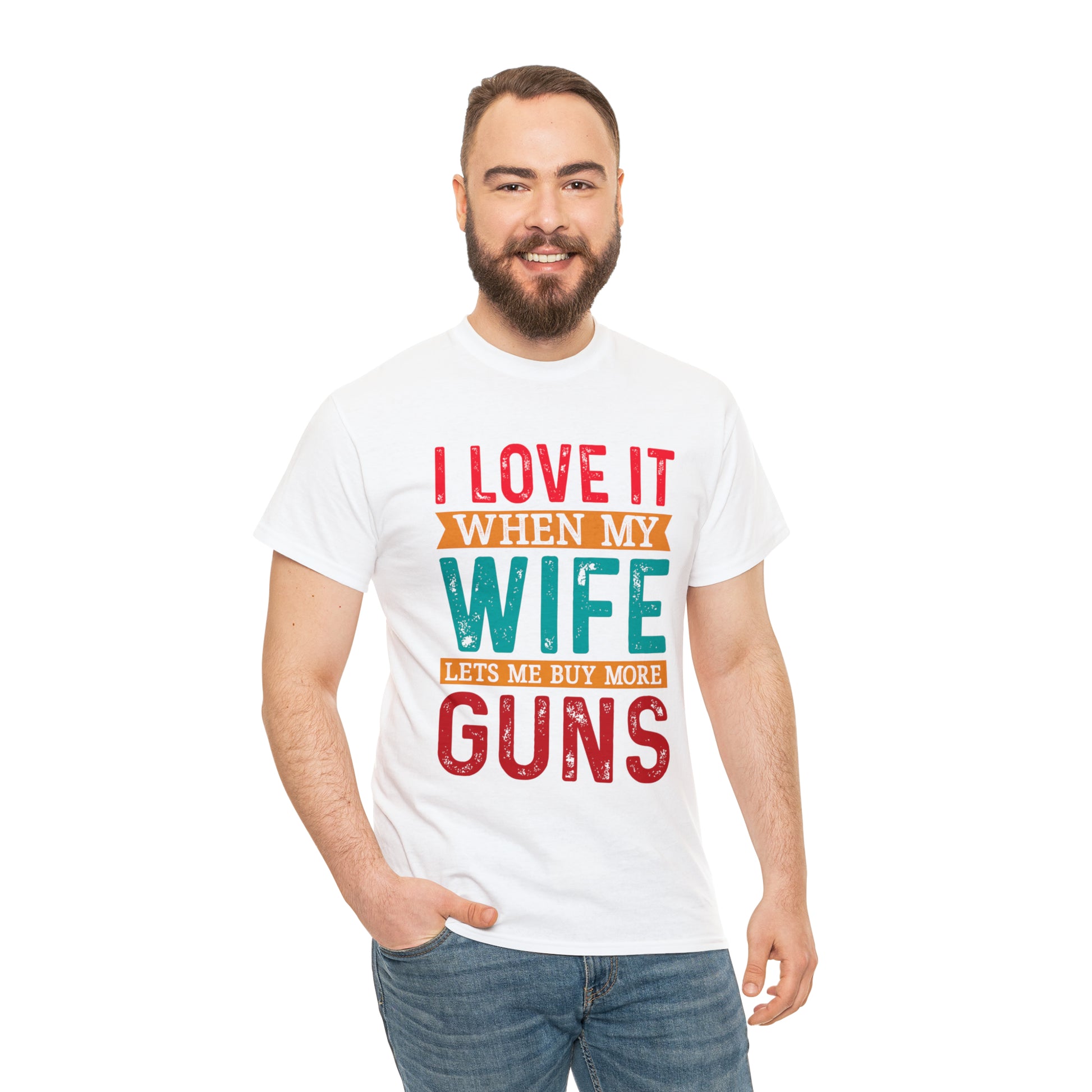 Humorous gun shirt for men
