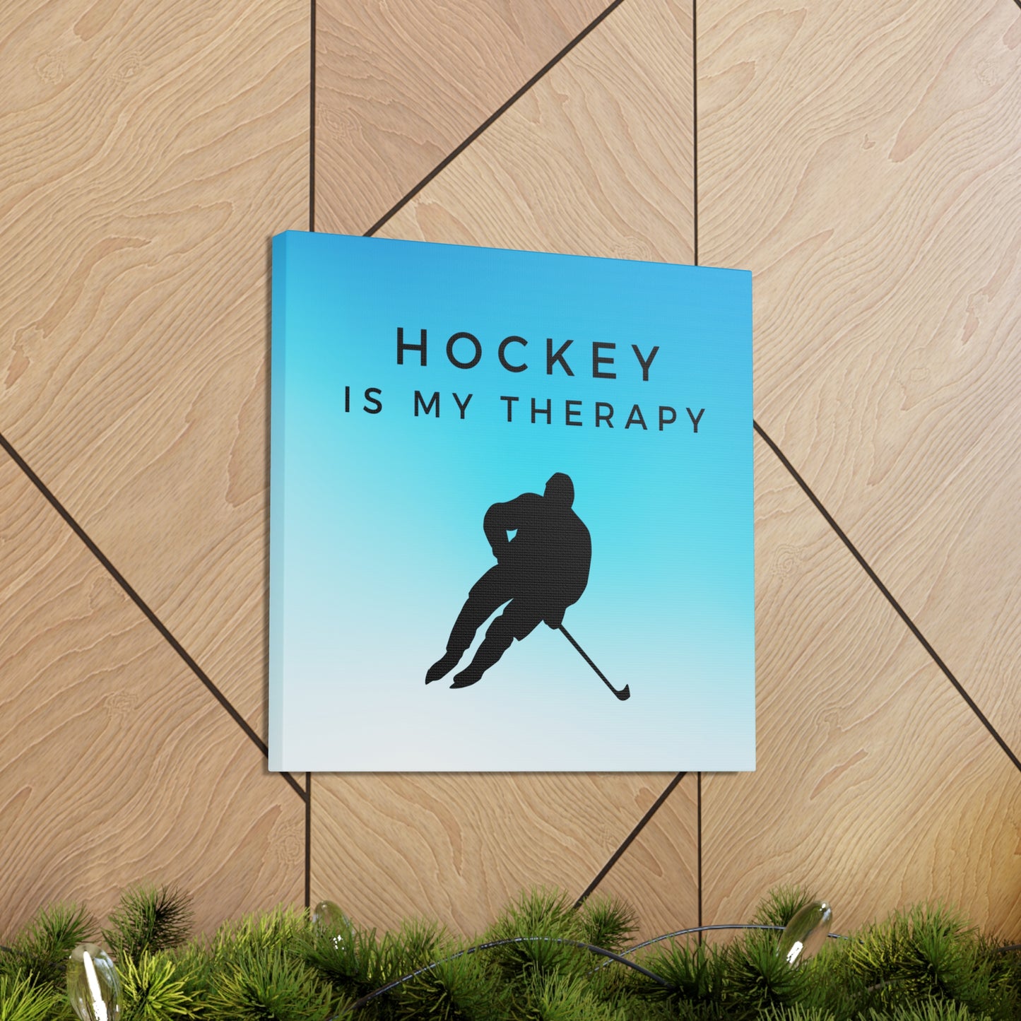 "Hockey Is My Therapy" Wall Art - Weave Got Gifts - Unique Gifts You Won’t Find Anywhere Else!