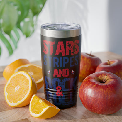 "Stars, Stripes And Rock & Roll" Tumbler - Weave Got Gifts - Unique Gifts You Won’t Find Anywhere Else!