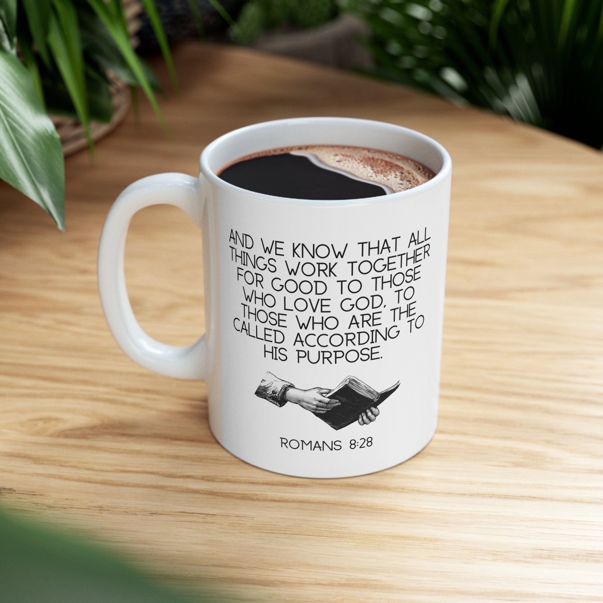 "Romans 8:28" Coffee Mug - Weave Got Gifts - Unique Gifts You Won’t Find Anywhere Else!