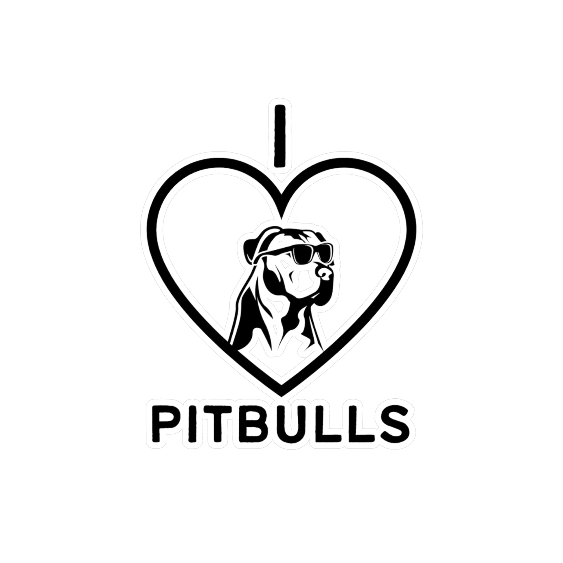 "I Love Pitbulls" Kiss-Cut Vinyl Decals - Weave Got Gifts - Unique Gifts You Won’t Find Anywhere Else!