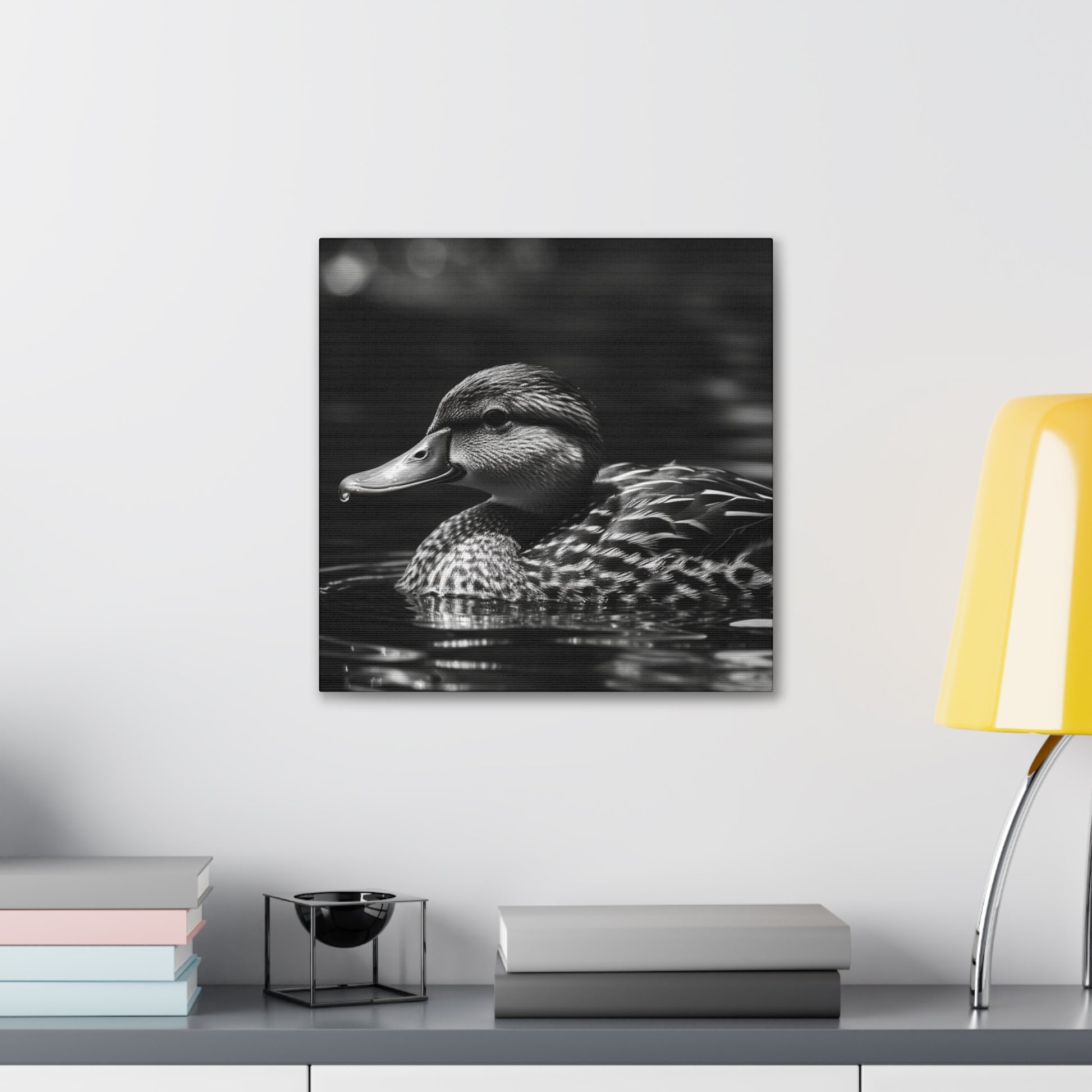 "Black & White Mallard Photo" Wall Art - Weave Got Gifts - Unique Gifts You Won’t Find Anywhere Else!