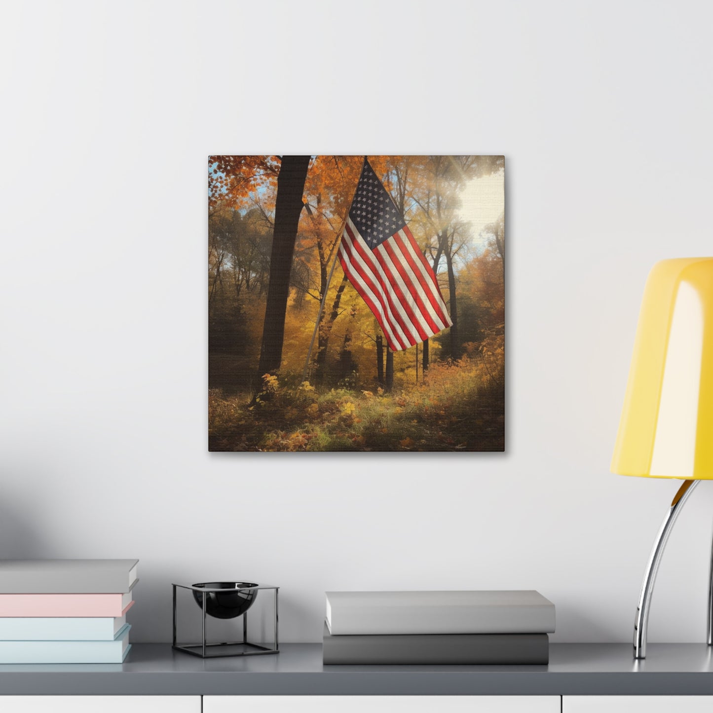 "American Flag In Autumn" Wall Art - Weave Got Gifts - Unique Gifts You Won’t Find Anywhere Else!