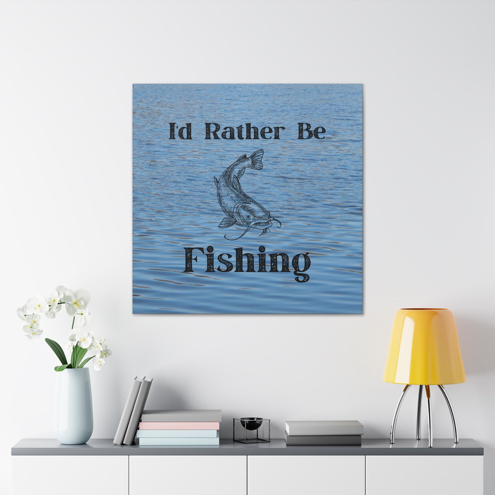 "I'd Rather Be Fishing" Wall Art - Weave Got Gifts - Unique Gifts You Won’t Find Anywhere Else!