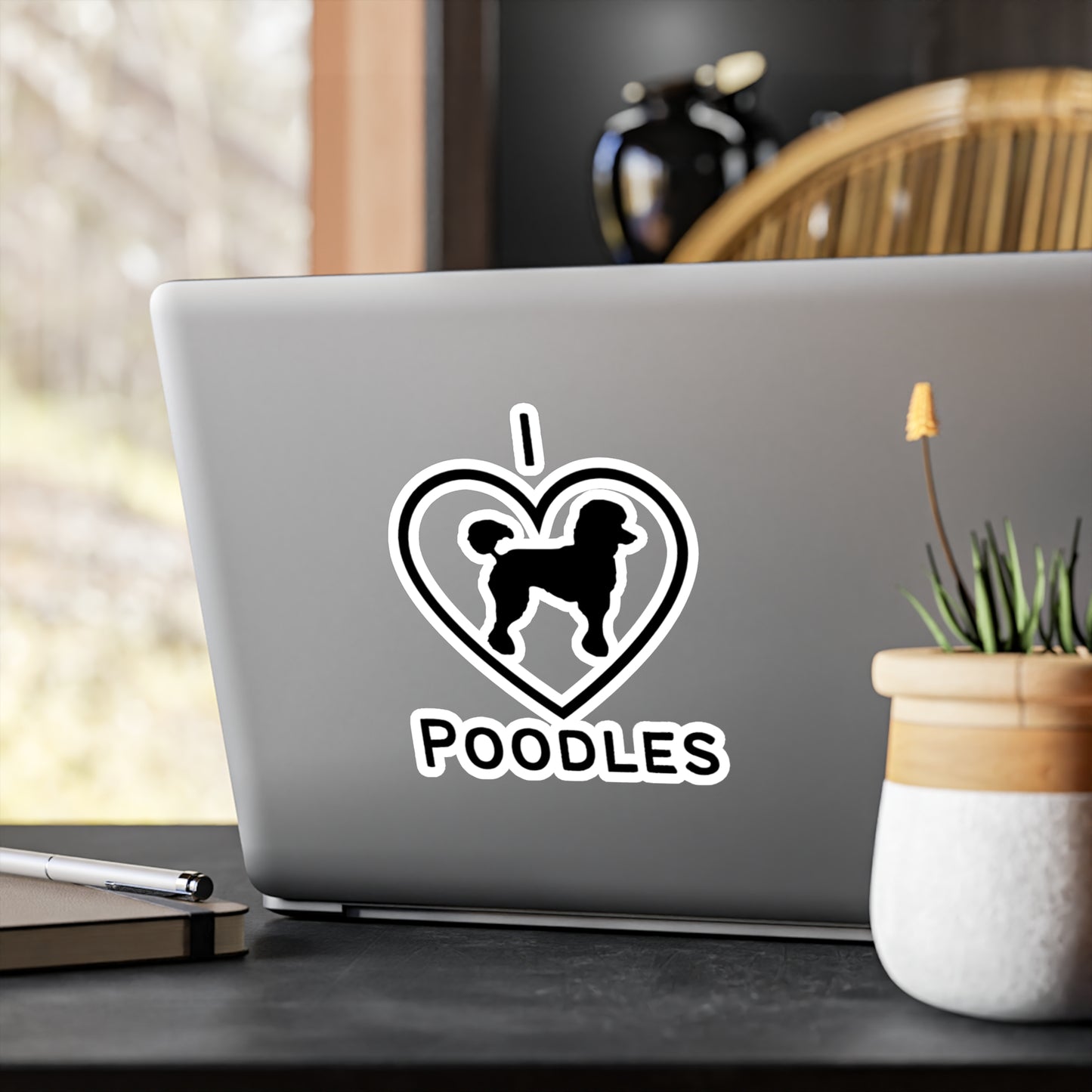"I Love Poodles" Kiss-Cut Vinyl Sticker - Weave Got Gifts - Unique Gifts You Won’t Find Anywhere Else!