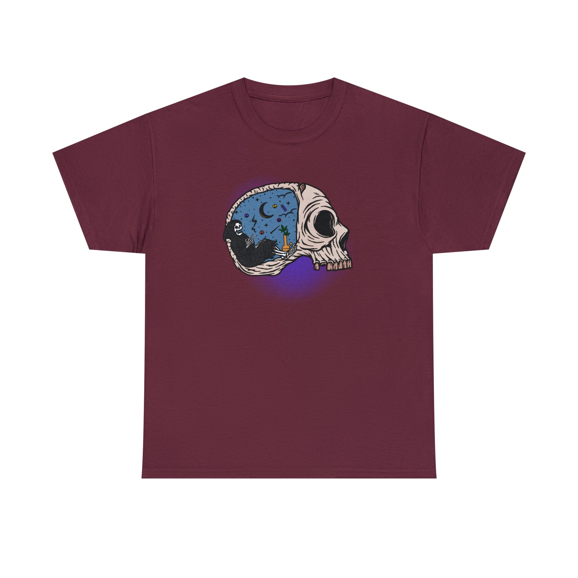 "Grim Reaper Inside Skull Smoking Cannabis" T-Shirt - Weave Got Gifts - Unique Gifts You Won’t Find Anywhere Else!