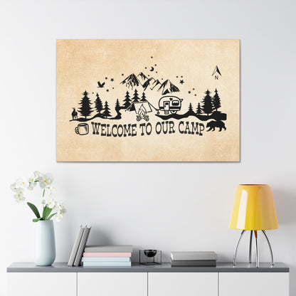 "Welcome To Our Camp" Wall Art - Weave Got Gifts - Unique Gifts You Won’t Find Anywhere Else!