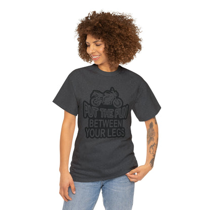 "Motorcycle, Put The Fun Between Your Legs" T-Shirt - Weave Got Gifts - Unique Gifts You Won’t Find Anywhere Else!