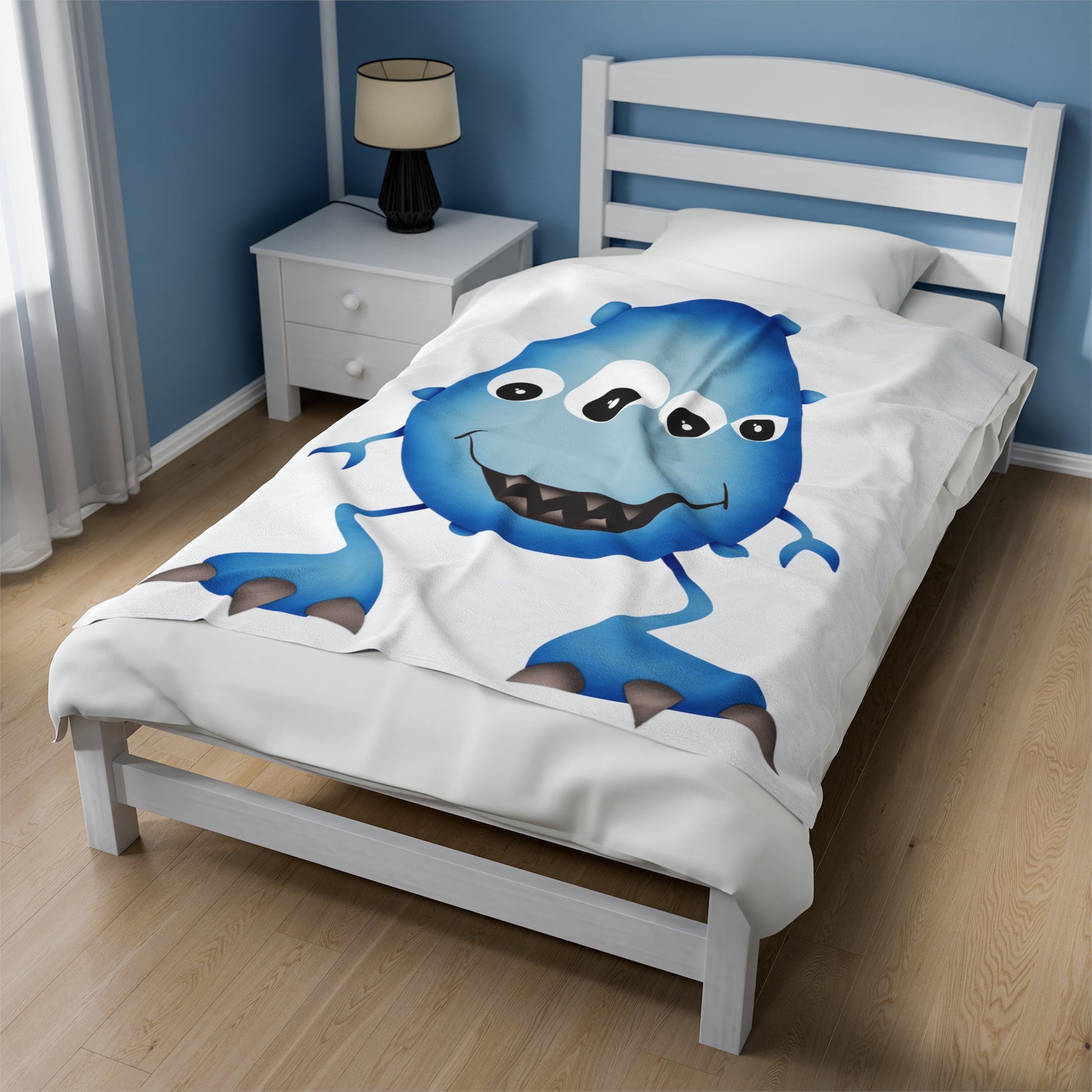 "Cute Blue Monster" Plush Blanket - Weave Got Gifts - Unique Gifts You Won’t Find Anywhere Else!