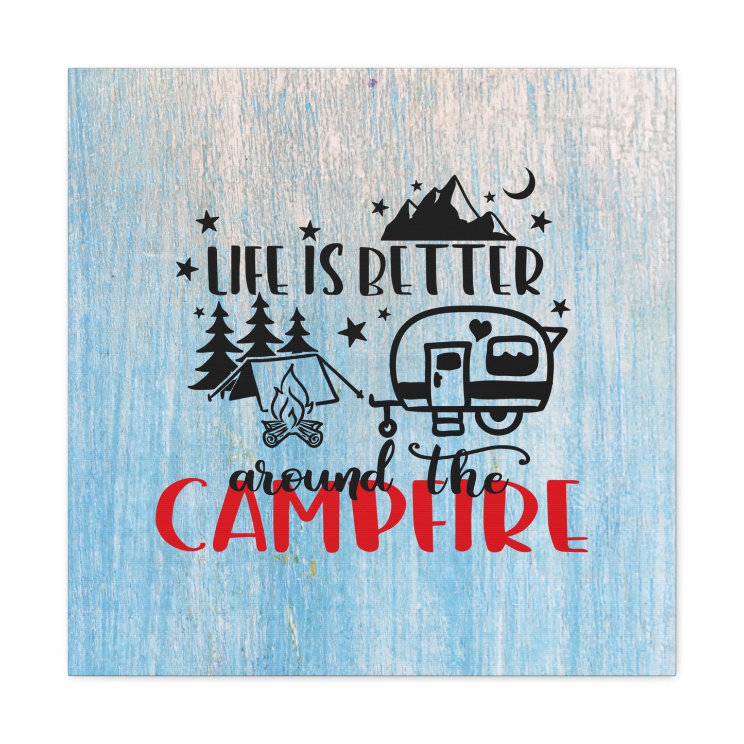 Camper theme wall art with trailer graphic
