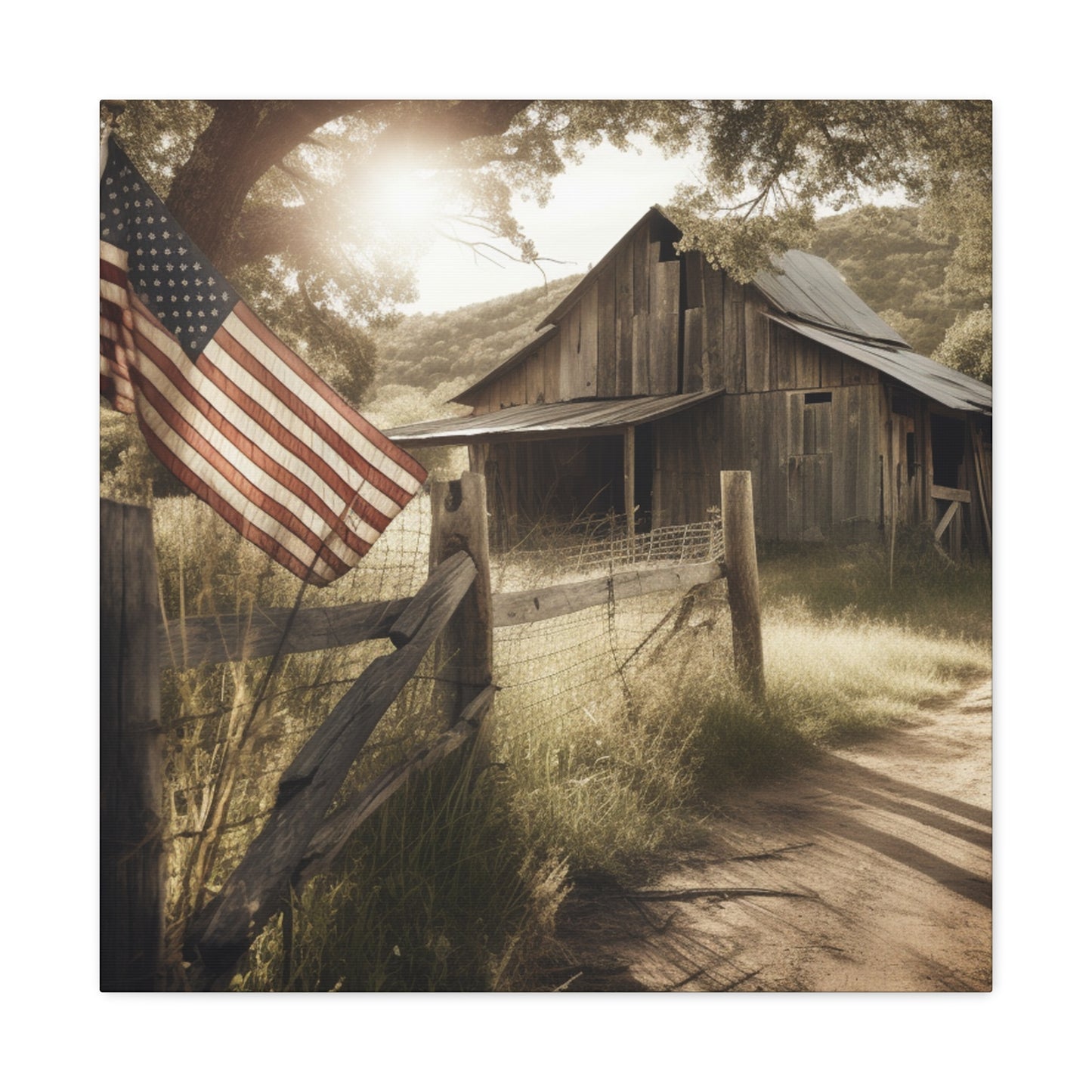 "Rustic American Farm" Wall Art - Weave Got Gifts - Unique Gifts You Won’t Find Anywhere Else!