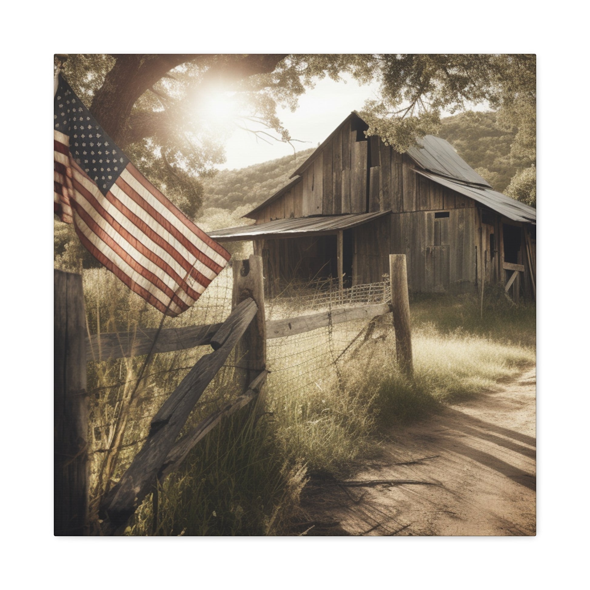 "Rustic American Farm" Wall Art - Weave Got Gifts - Unique Gifts You Won’t Find Anywhere Else!