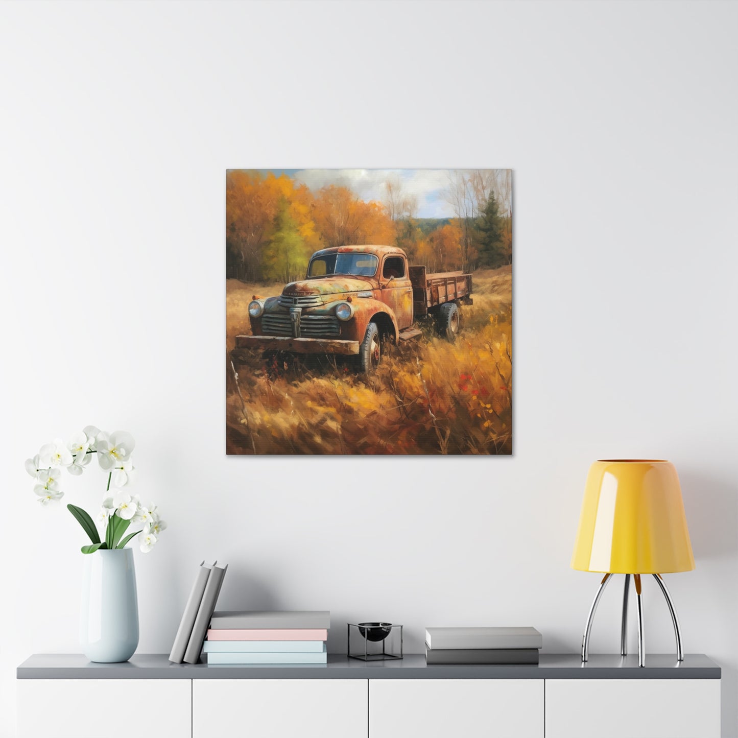 "Fall Farm Rustic Truck" Wall Art - Weave Got Gifts - Unique Gifts You Won’t Find Anywhere Else!
