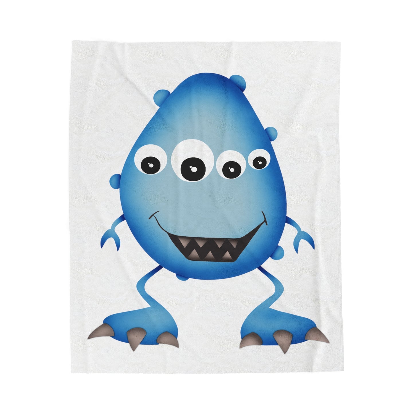 "Cute Blue Monster" Plush Blanket - Weave Got Gifts - Unique Gifts You Won’t Find Anywhere Else!