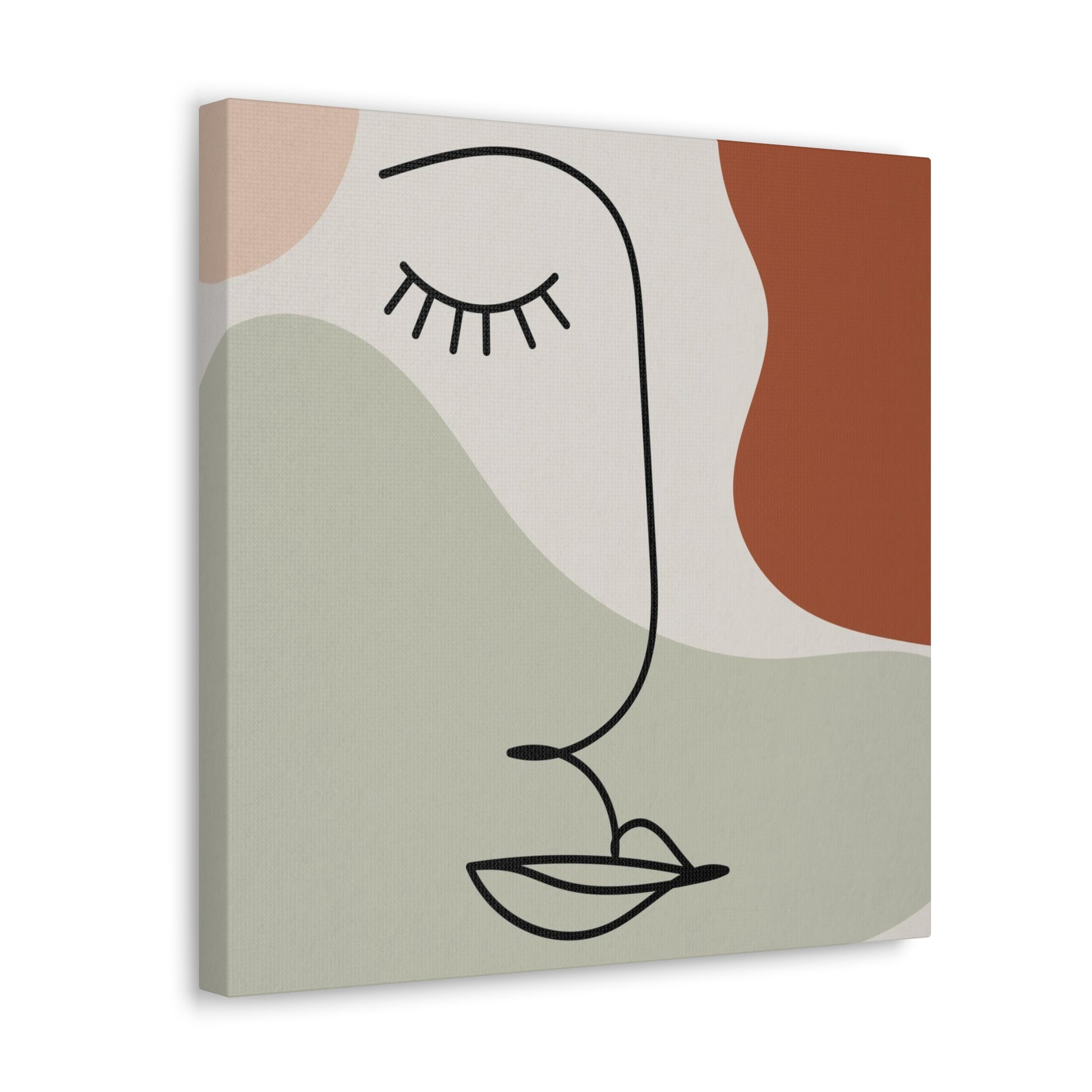 Contemporary abstract face art for wall decor
