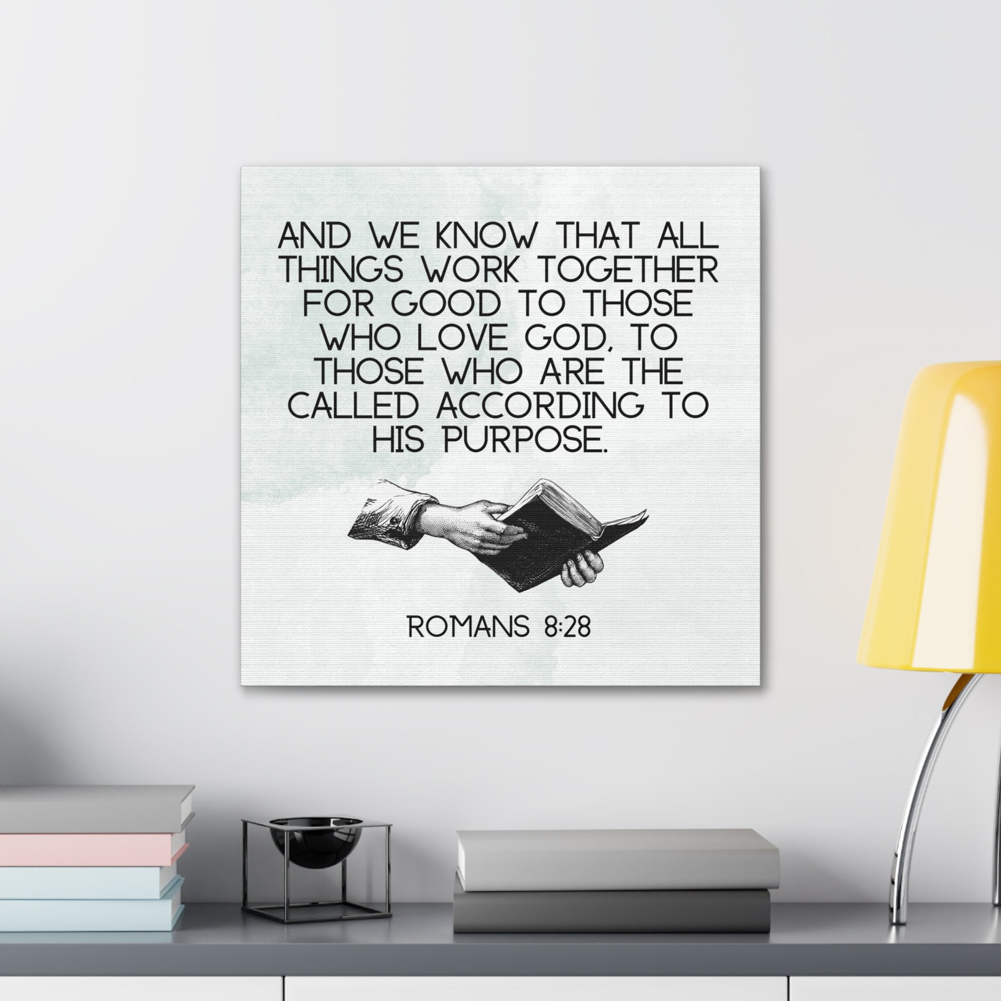 Faith-inspired wall art with Bible verse
