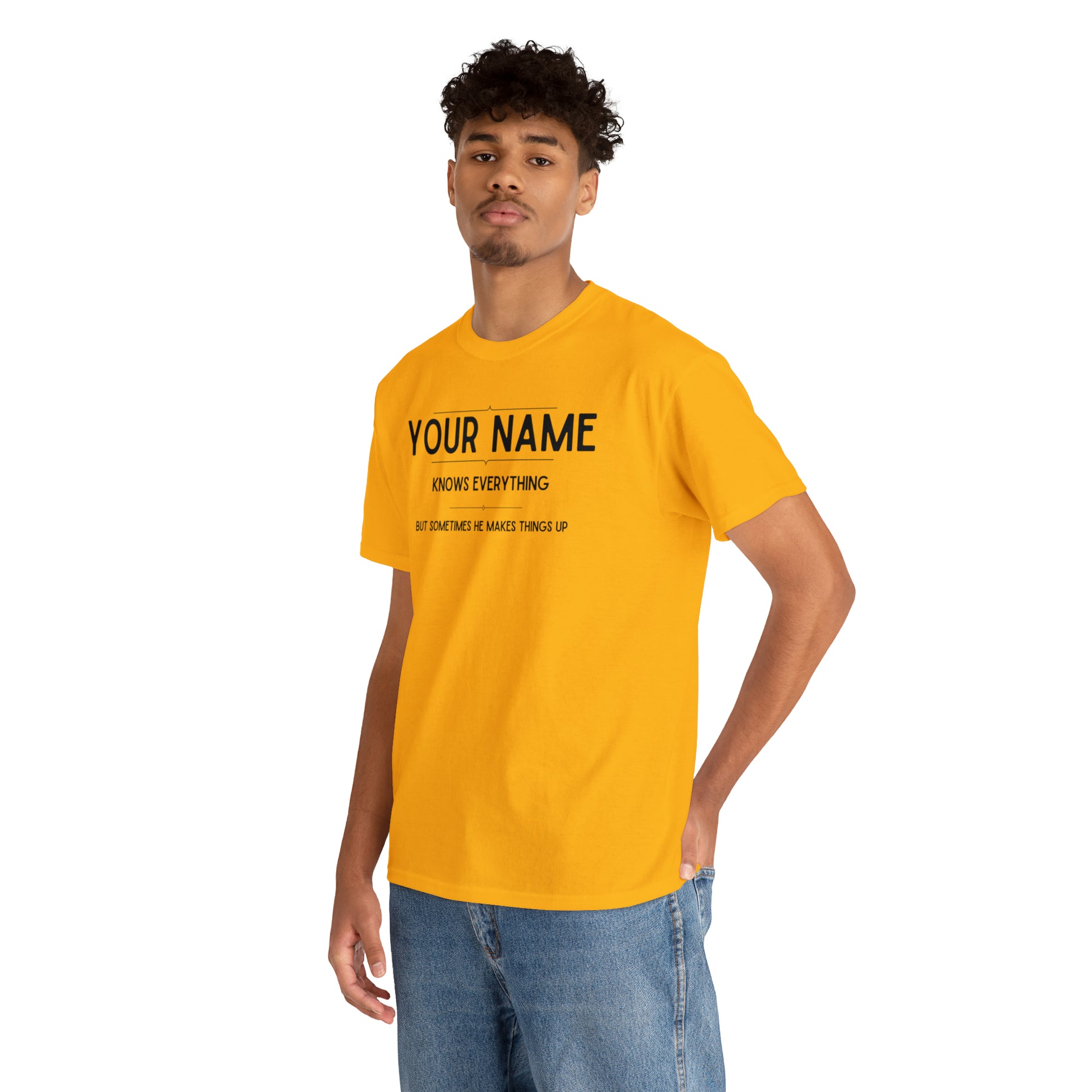 "YOUR NAME Knows Everything" Custom T-Shirt - Weave Got Gifts - Unique Gifts You Won’t Find Anywhere Else!