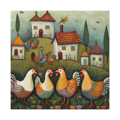 "Vintage Chicken Art" Wall Art - Weave Got Gifts - Unique Gifts You Won’t Find Anywhere Else!