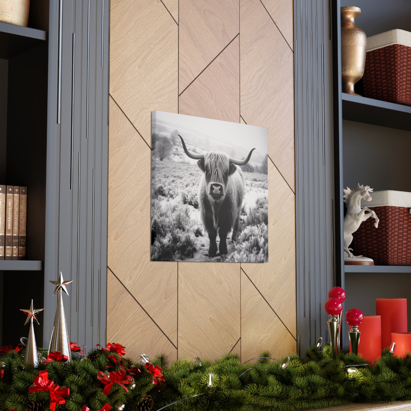 "Black & White Highland Cow" Wall Art - Weave Got Gifts - Unique Gifts You Won’t Find Anywhere Else!