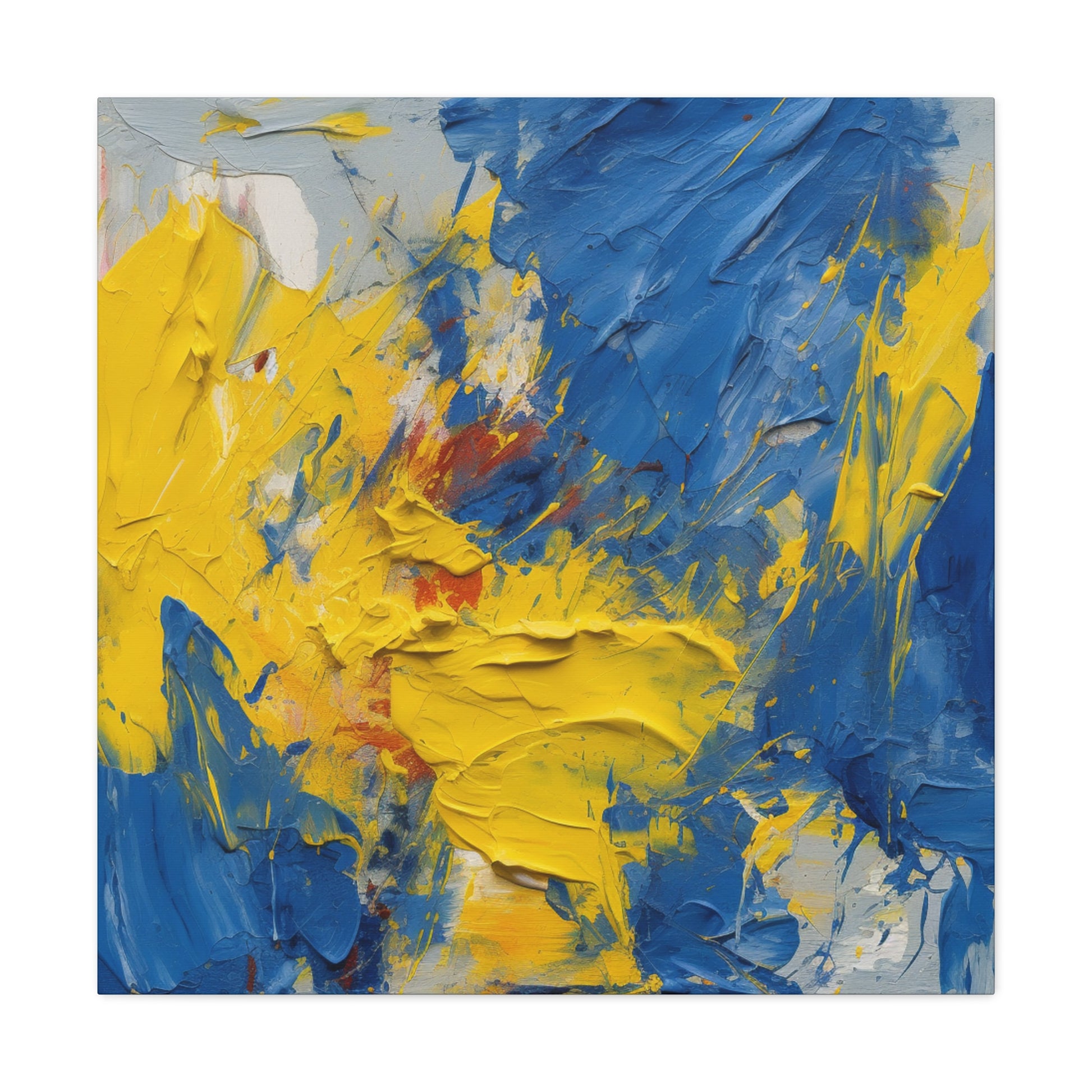 "Abstract Blue & Yellow" Wall Art - Weave Got Gifts - Unique Gifts You Won’t Find Anywhere Else!