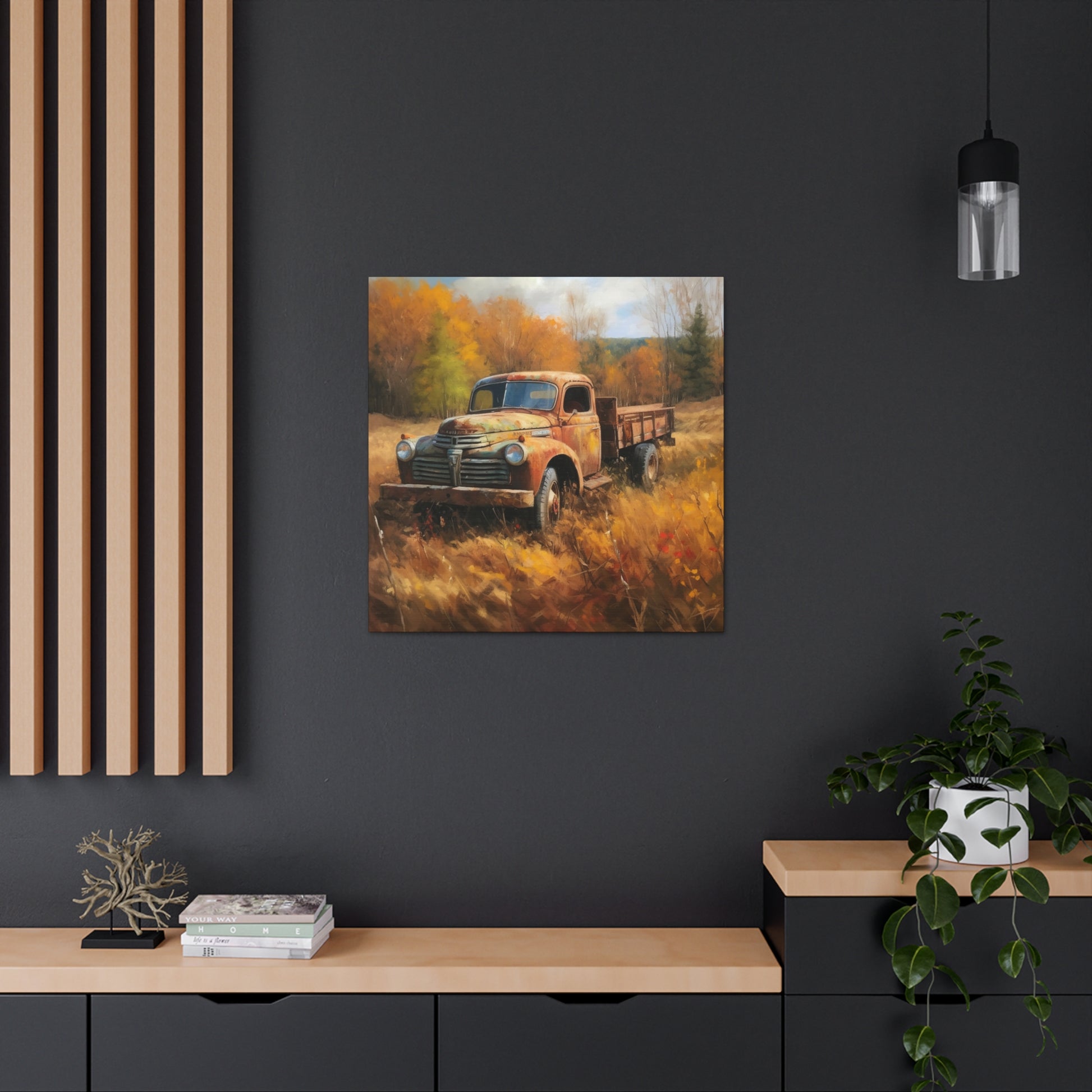 "Fall Farm Rustic Truck" Wall Art - Weave Got Gifts - Unique Gifts You Won’t Find Anywhere Else!
