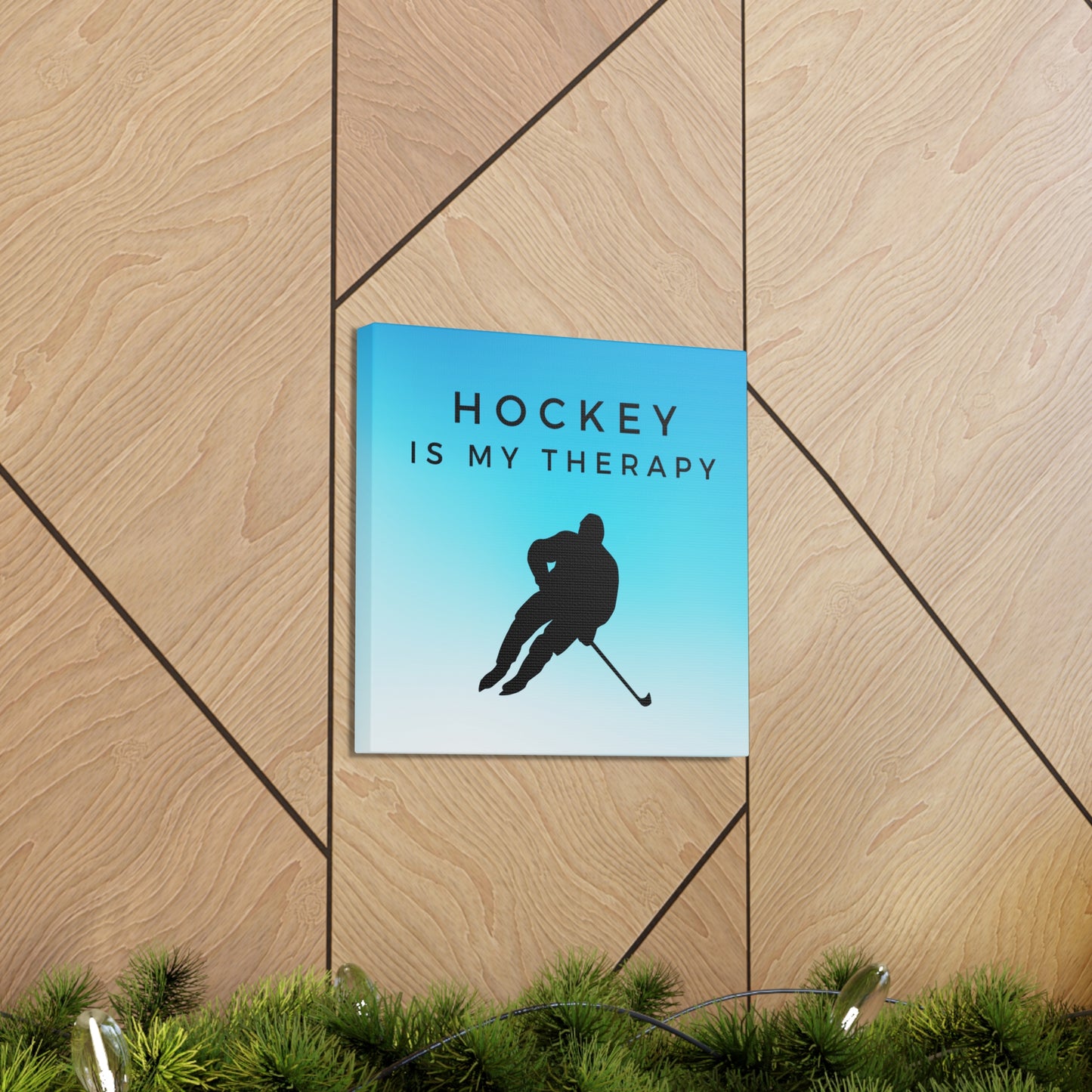 Dynamic hockey player canvas art for boys’ rooms or game rooms

