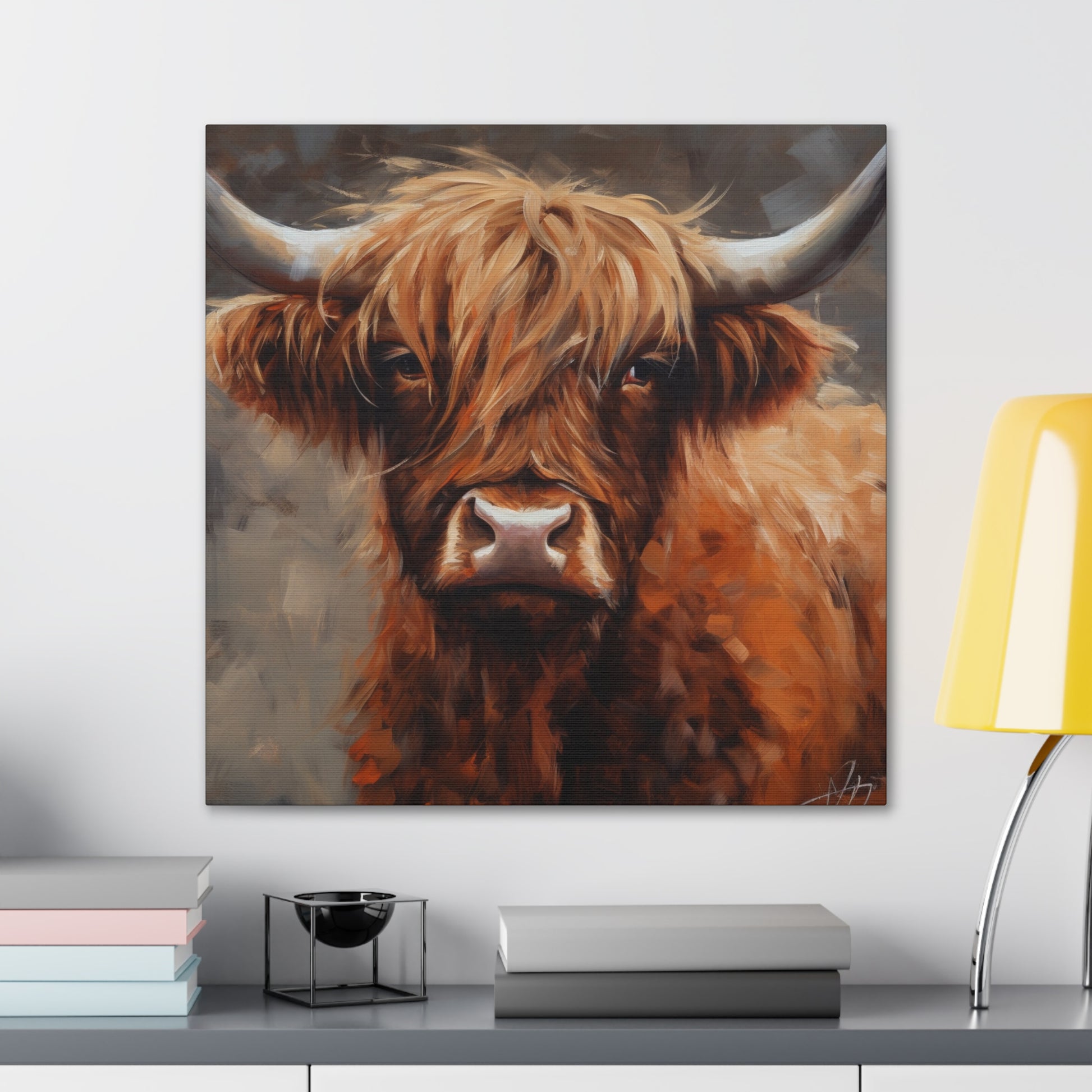 "Highland Cow Painting" Wall Art - Weave Got Gifts - Unique Gifts You Won’t Find Anywhere Else!