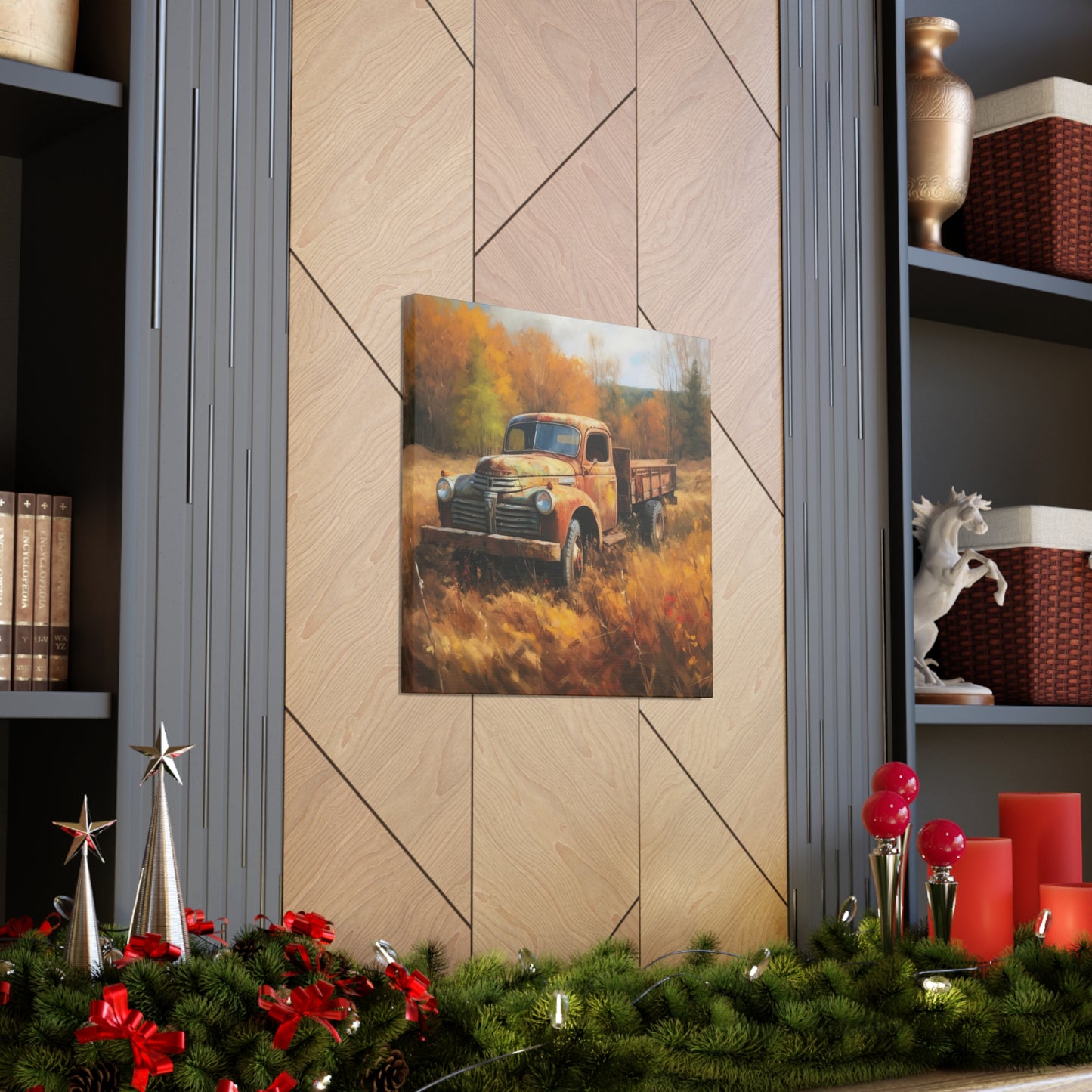 "Fall Farm Rustic Truck" Wall Art - Weave Got Gifts - Unique Gifts You Won’t Find Anywhere Else!
