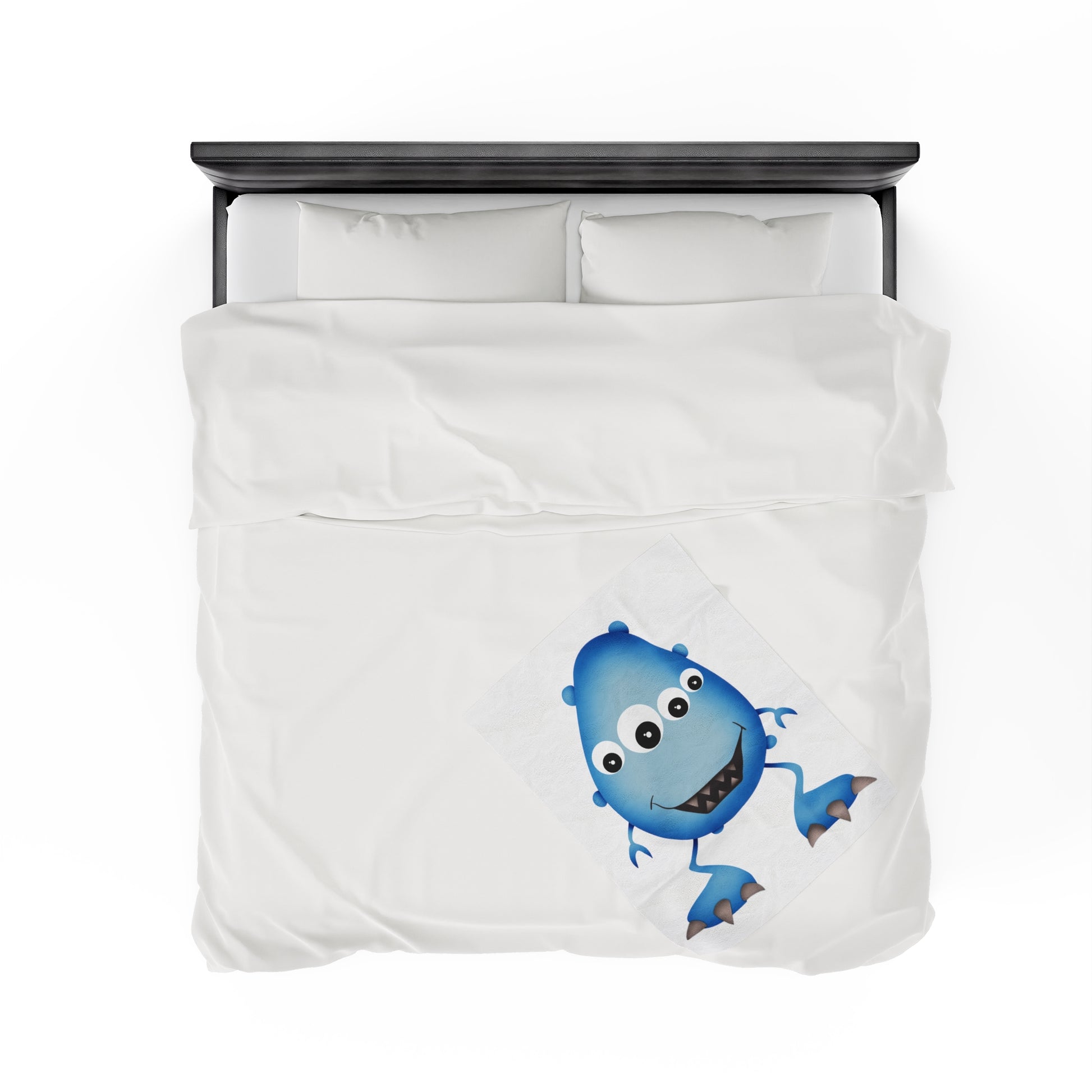 "Cute Blue Monster" Plush Blanket - Weave Got Gifts - Unique Gifts You Won’t Find Anywhere Else!