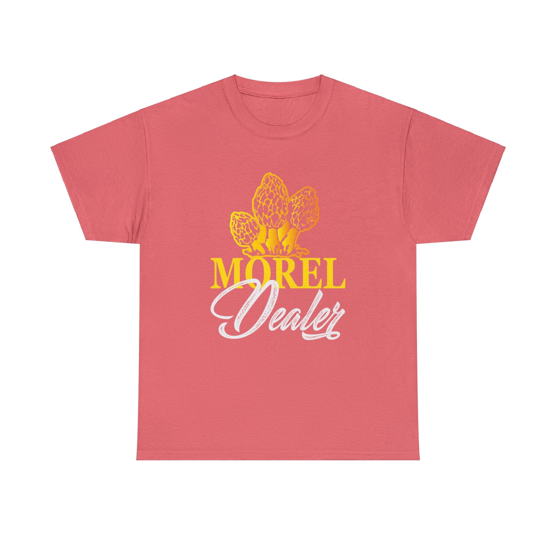 Cotton t-shirt with morel mushroom graphic