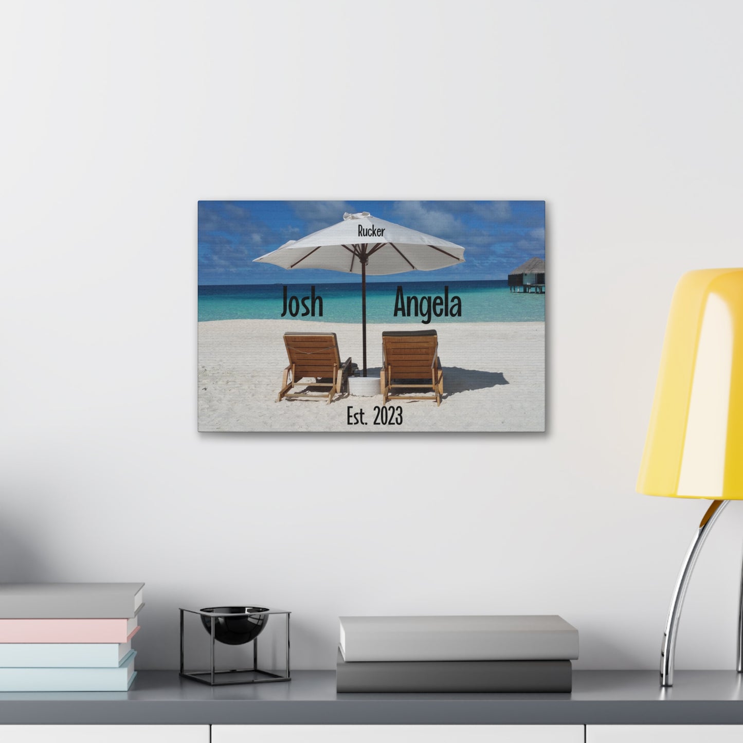 "Beach Chairs Honeymoon" Custom Wall Art - Weave Got Gifts - Unique Gifts You Won’t Find Anywhere Else!