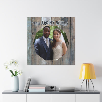 "You Are My World" Custom Photo Wall Art - Weave Got Gifts - Unique Gifts You Won’t Find Anywhere Else!