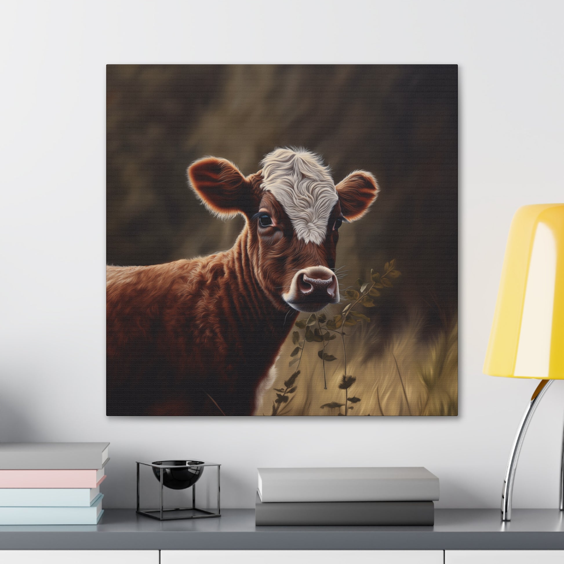 "Brown & White Baby Cow" Wall Art - Weave Got Gifts - Unique Gifts You Won’t Find Anywhere Else!