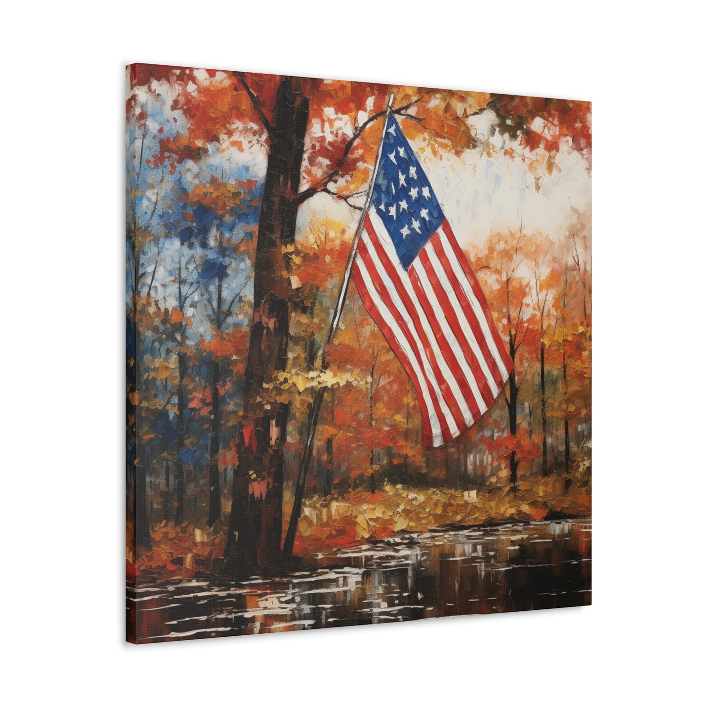 "Watercolor Painted America In Fall" Wall Art - Weave Got Gifts - Unique Gifts You Won’t Find Anywhere Else!