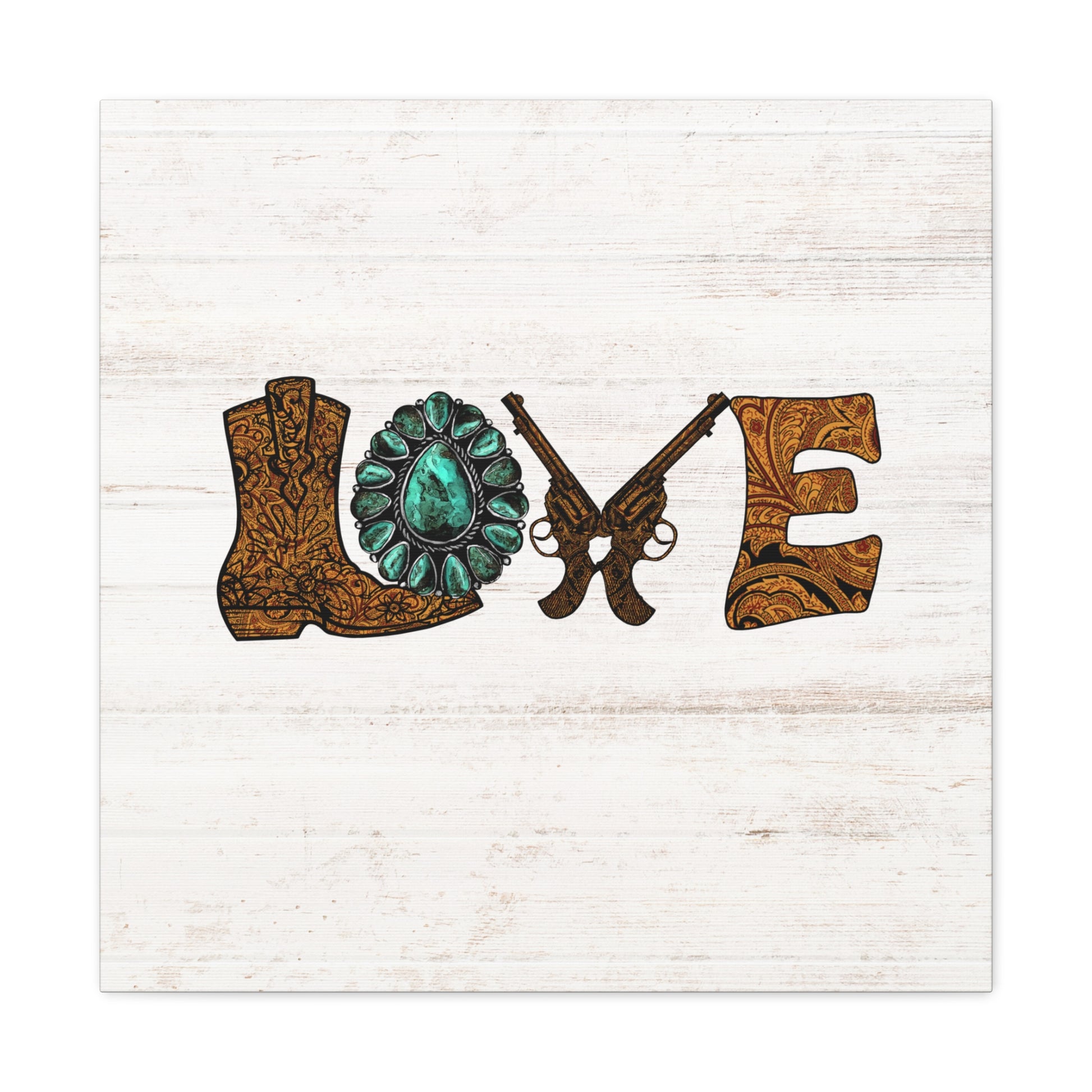 "Wild West Love" Canvas Wall Art Print - Weave Got Gifts - Unique Gifts You Won’t Find Anywhere Else!