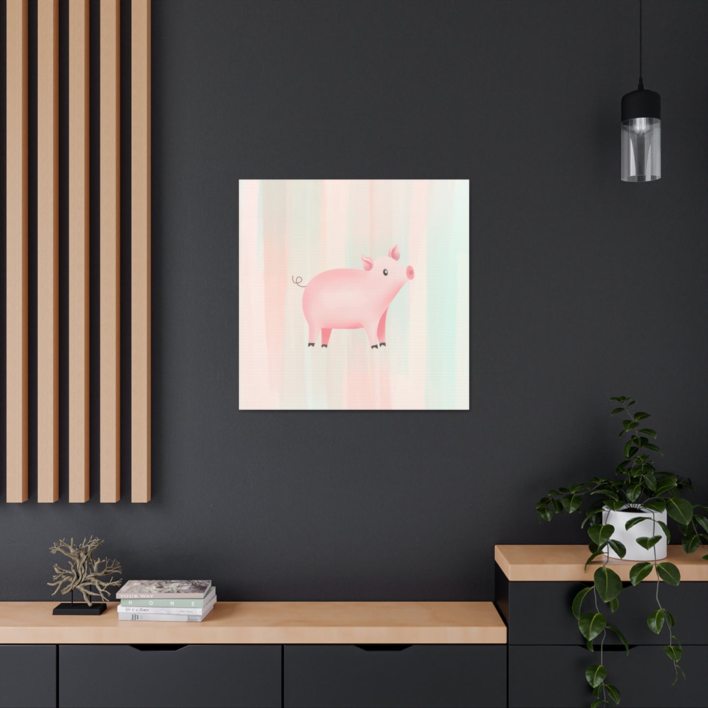 "Cute Pig" Nursery Wall Art - Weave Got Gifts - Unique Gifts You Won’t Find Anywhere Else!