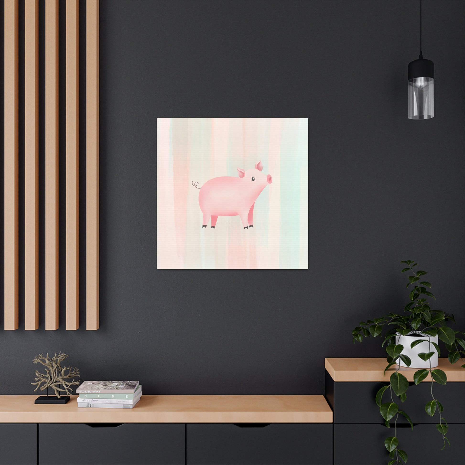 "Cute Pig" Nursery Wall Art - Weave Got Gifts - Unique Gifts You Won’t Find Anywhere Else!