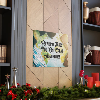"Readings Takes You On The Greatest Adventures" Wall Art - Weave Got Gifts - Unique Gifts You Won’t Find Anywhere Else!