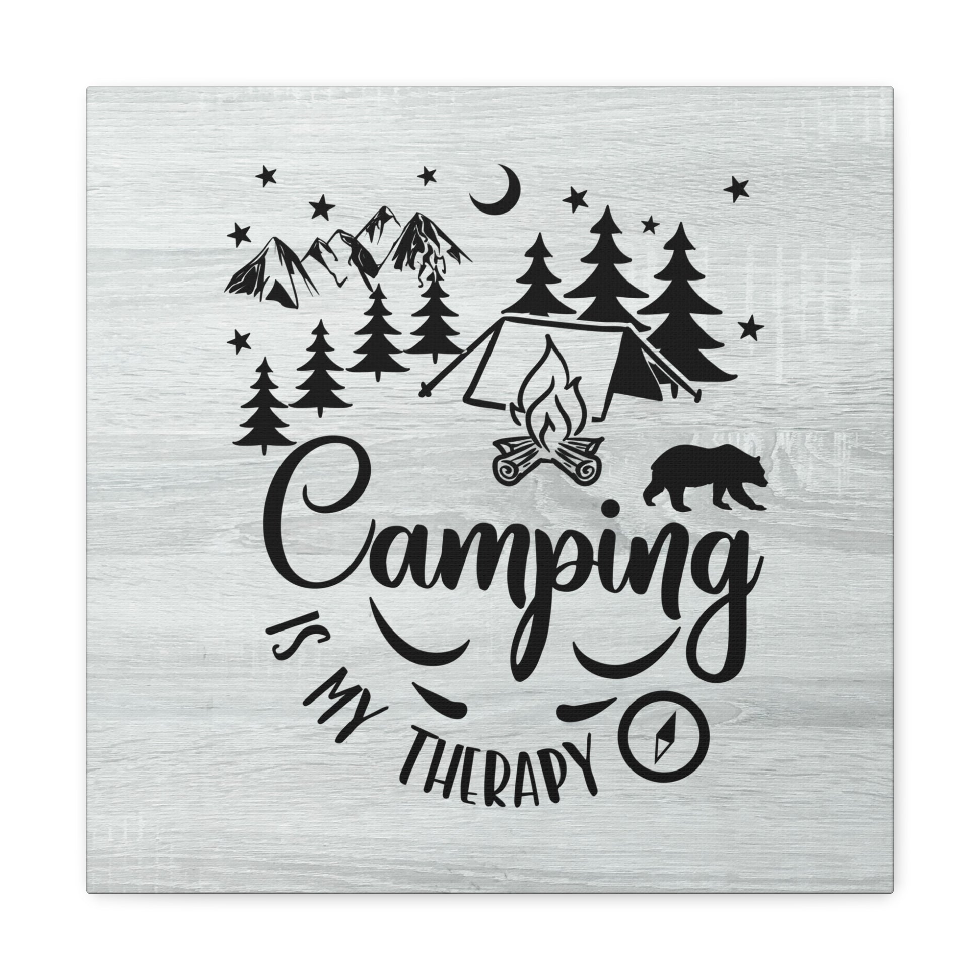 "Camping Is My Therapy" Wall Art - Weave Got Gifts - Unique Gifts You Won’t Find Anywhere Else!